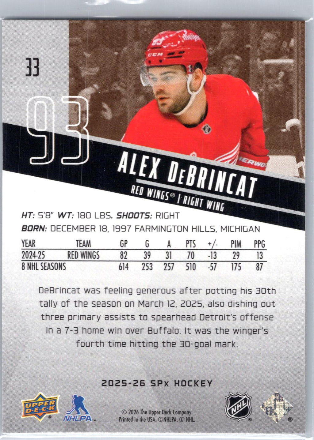 2025-26 SPx #33 Alex DeBrincat