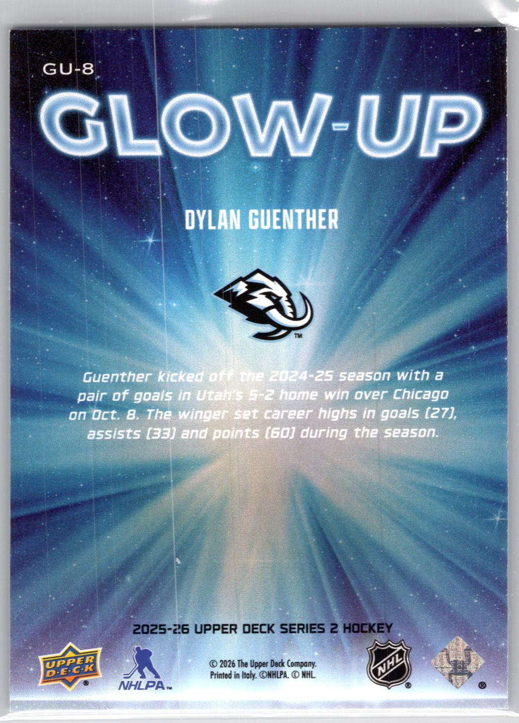 2025-26 Upper Deck #GU-8 Dylan Guenther Glow-Up