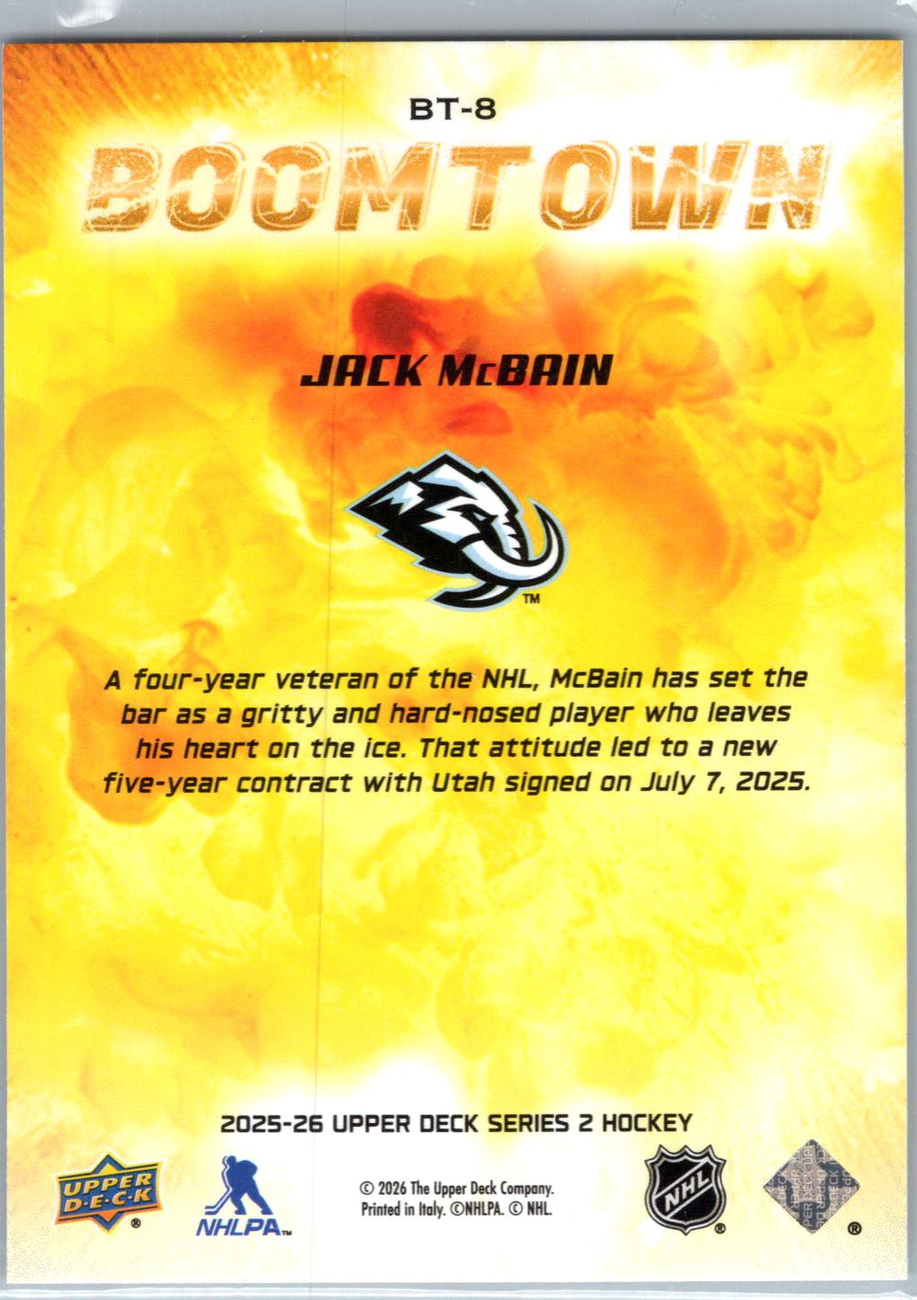 2025-26 Upper Deck #BT-8 Jack McBain Boomtown