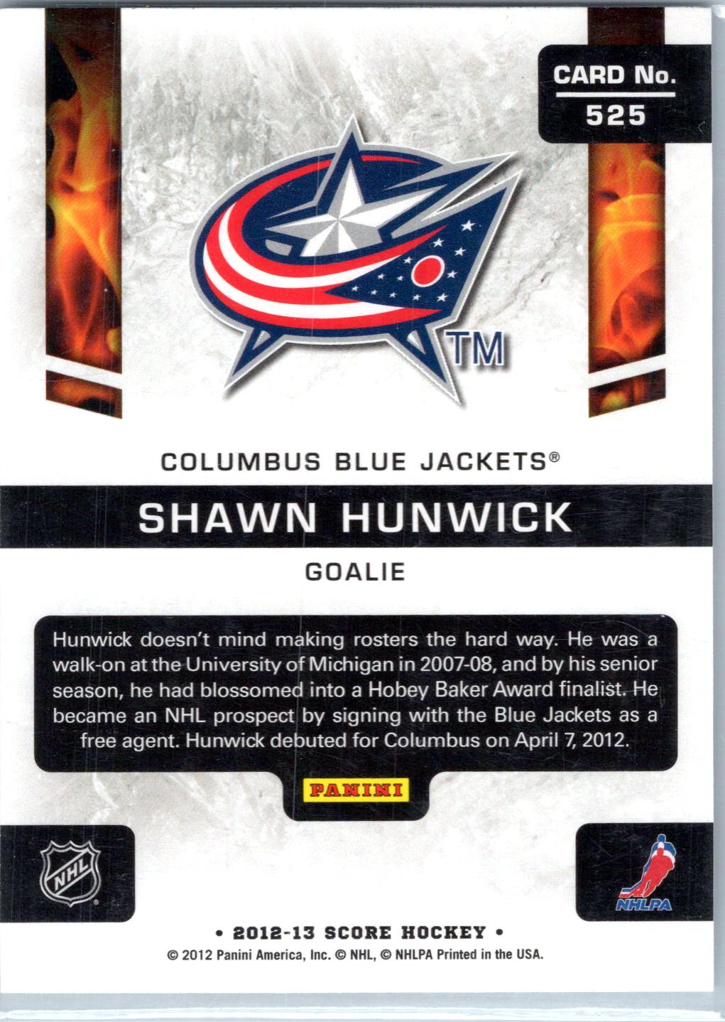 2012-13 Score #525 Shawn Hunwick