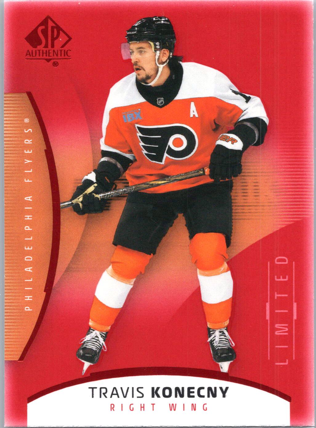 2025-26 SP Authentic #46 Travis Konecny Limited Red