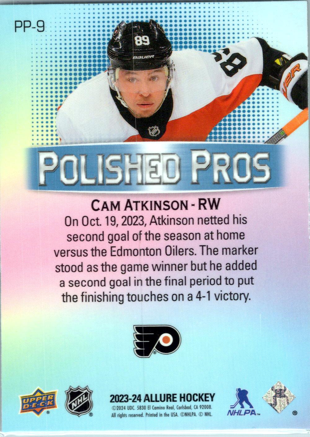 2023-24 Upper Deck Allure #PP-9 Cam Atkinson Polished Pros