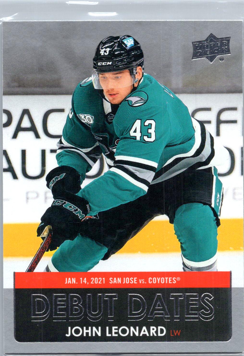 2021-22 Upper Deck #DD-2 John Leonard Debut Dates