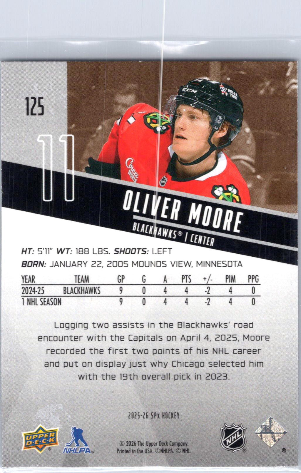 2025-26 SPx #125 Oliver Moore