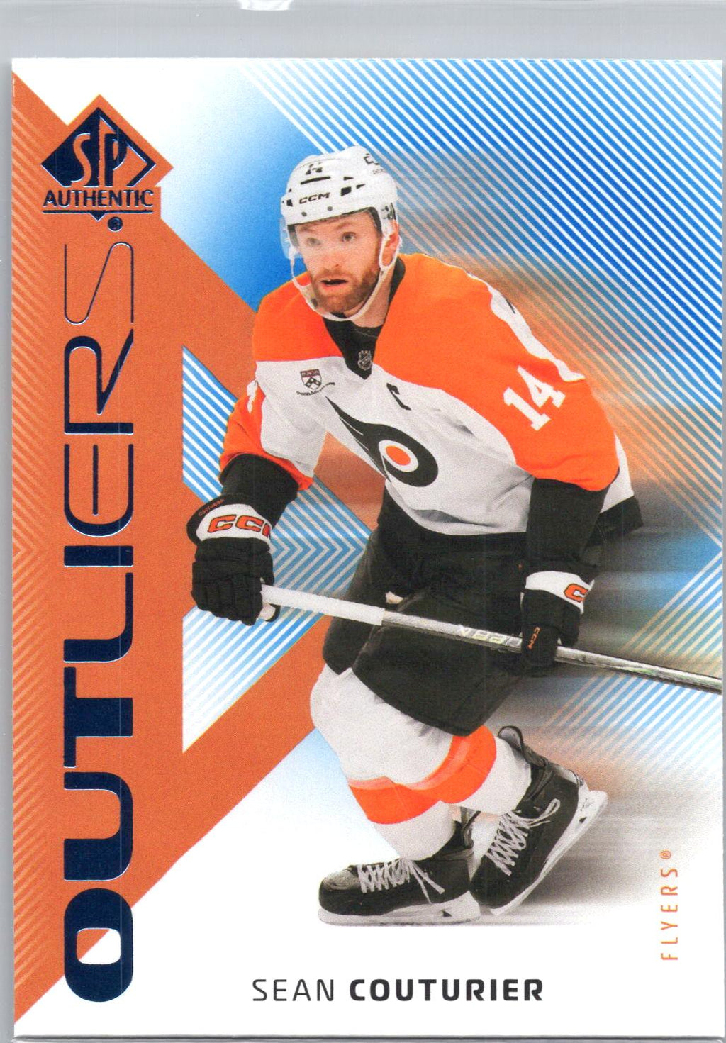 2025-26 SP Authentic #O-15 Sean Couturier Outliers Blue