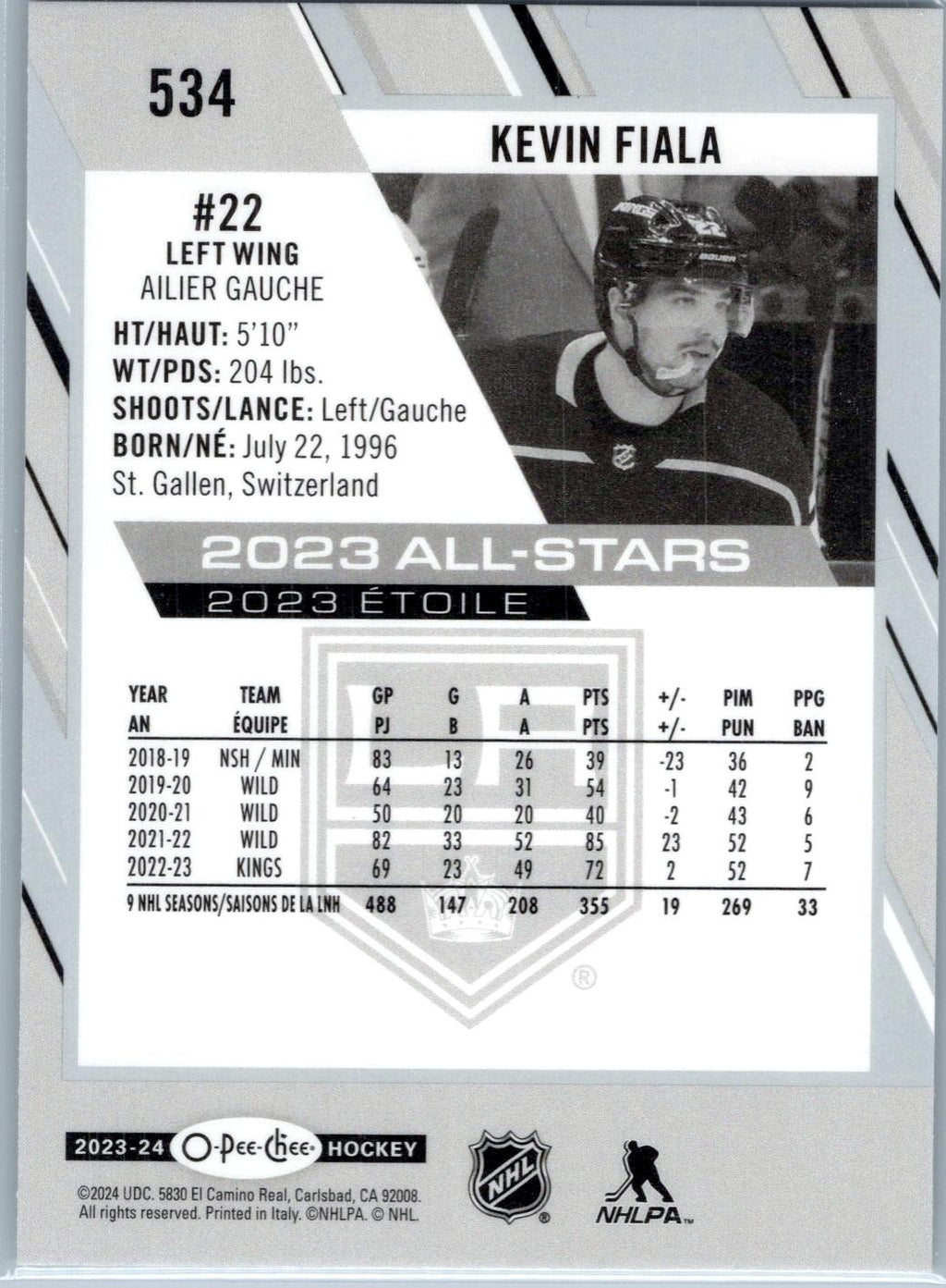 2023-24 O-Pee-Chee #534 Kevin Fiala