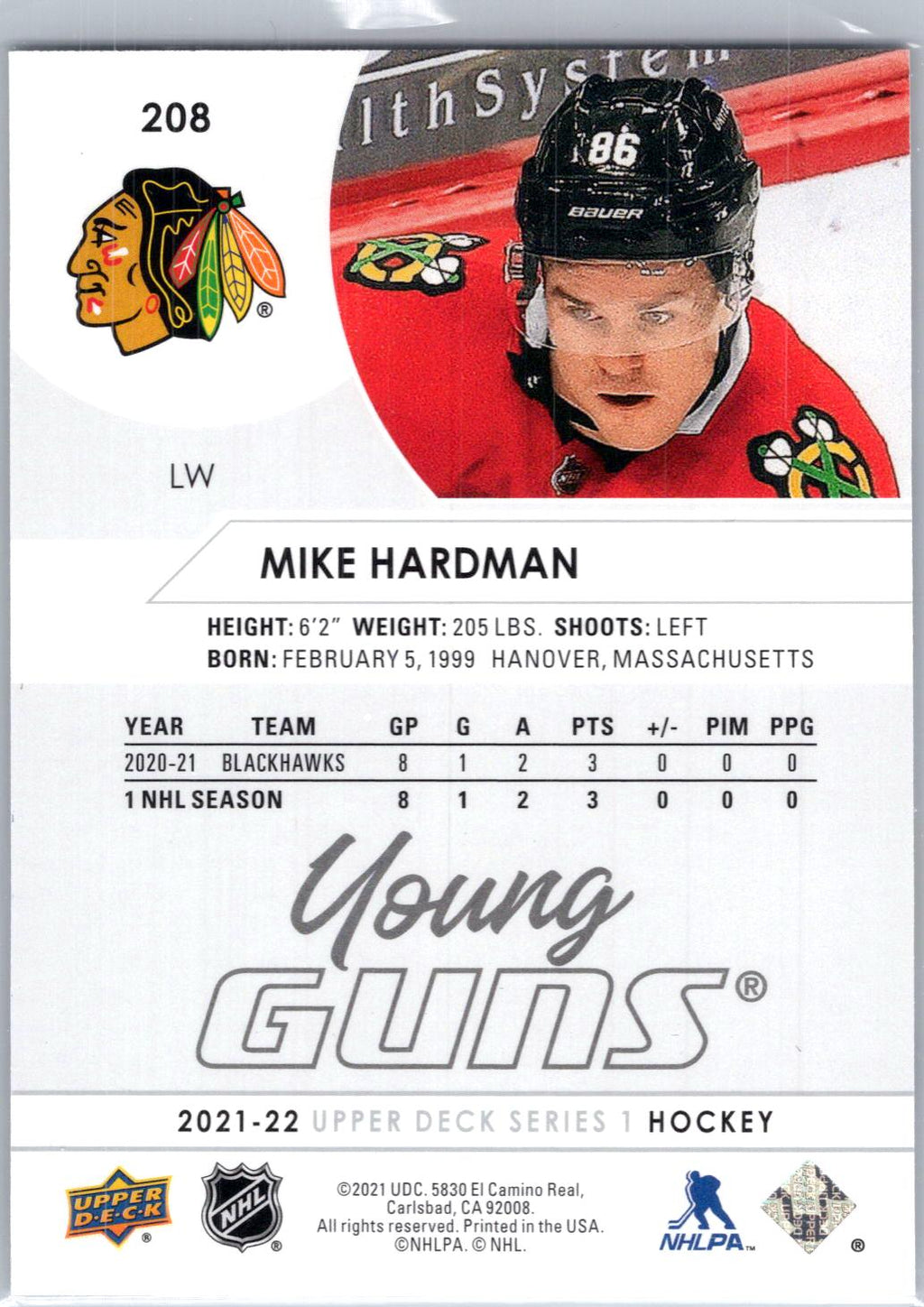 2021-22 Upper Deck #208 Mike Hardman