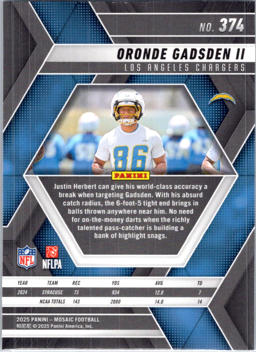 2025 Panini Mosaic #374 Oronde Gadsden II