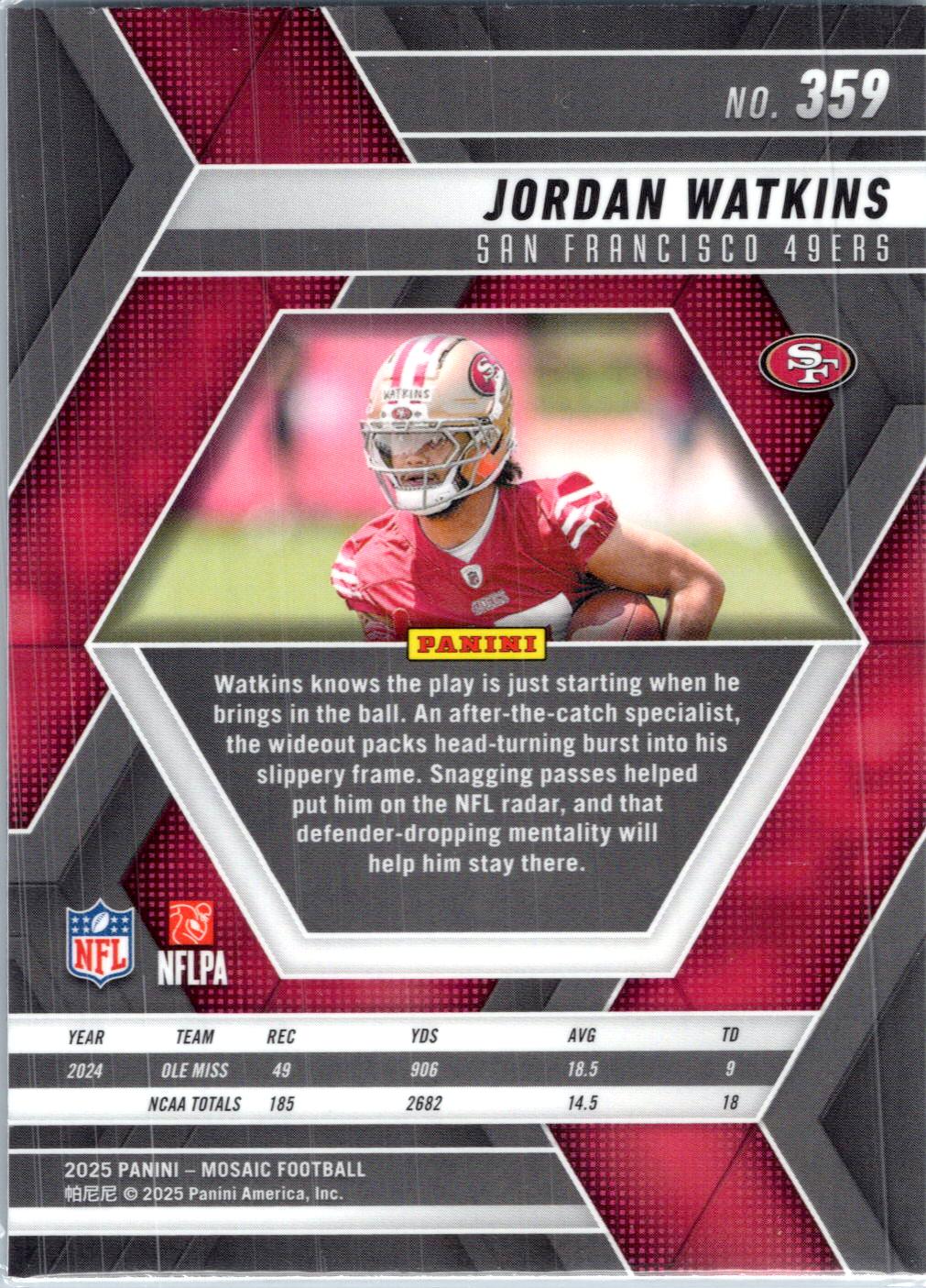 2025 Panini Mosaic #359 Jordan Watkins