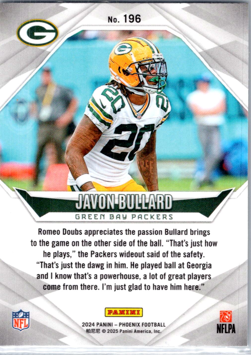 2024 Panini Phoenix #196 Javon Bullard Hyper