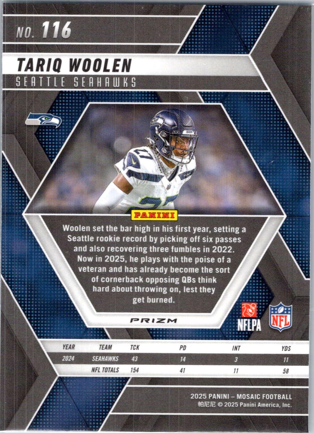 2025 Panini Mosaic #116 Tariq Woolen Mosaic Green