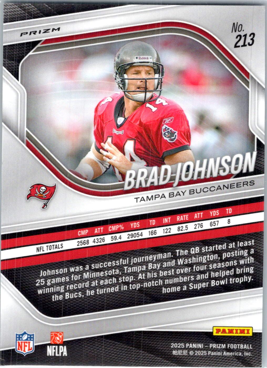 2025 Panini Prizm #213 Brad Johnson Green Wave