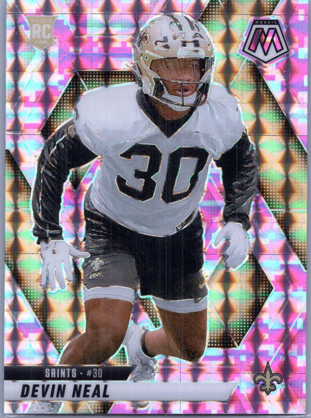 2025 Panini Mosaic #330 Devin Neal Mosaic Camo Pink