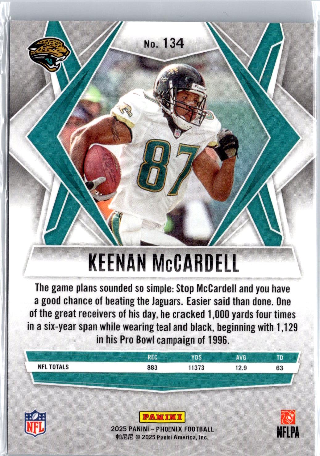 2025 Panini Phoenix #134 Keenan McCardell Silver Lava Prizm