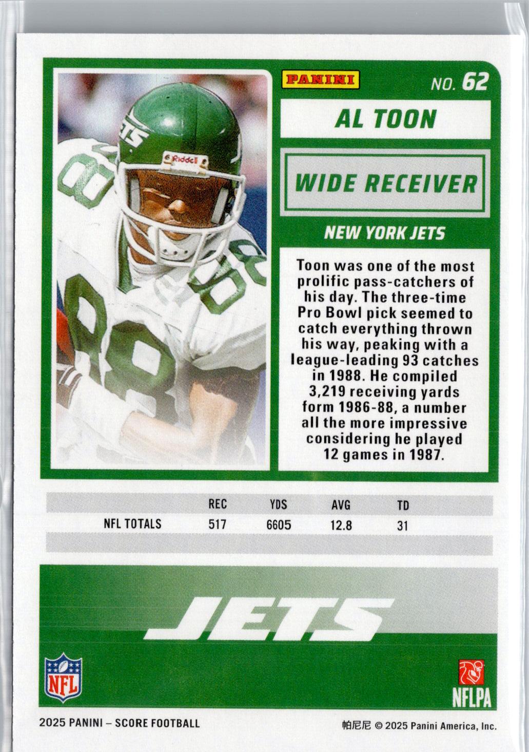 2025 Score #62 Al Toon