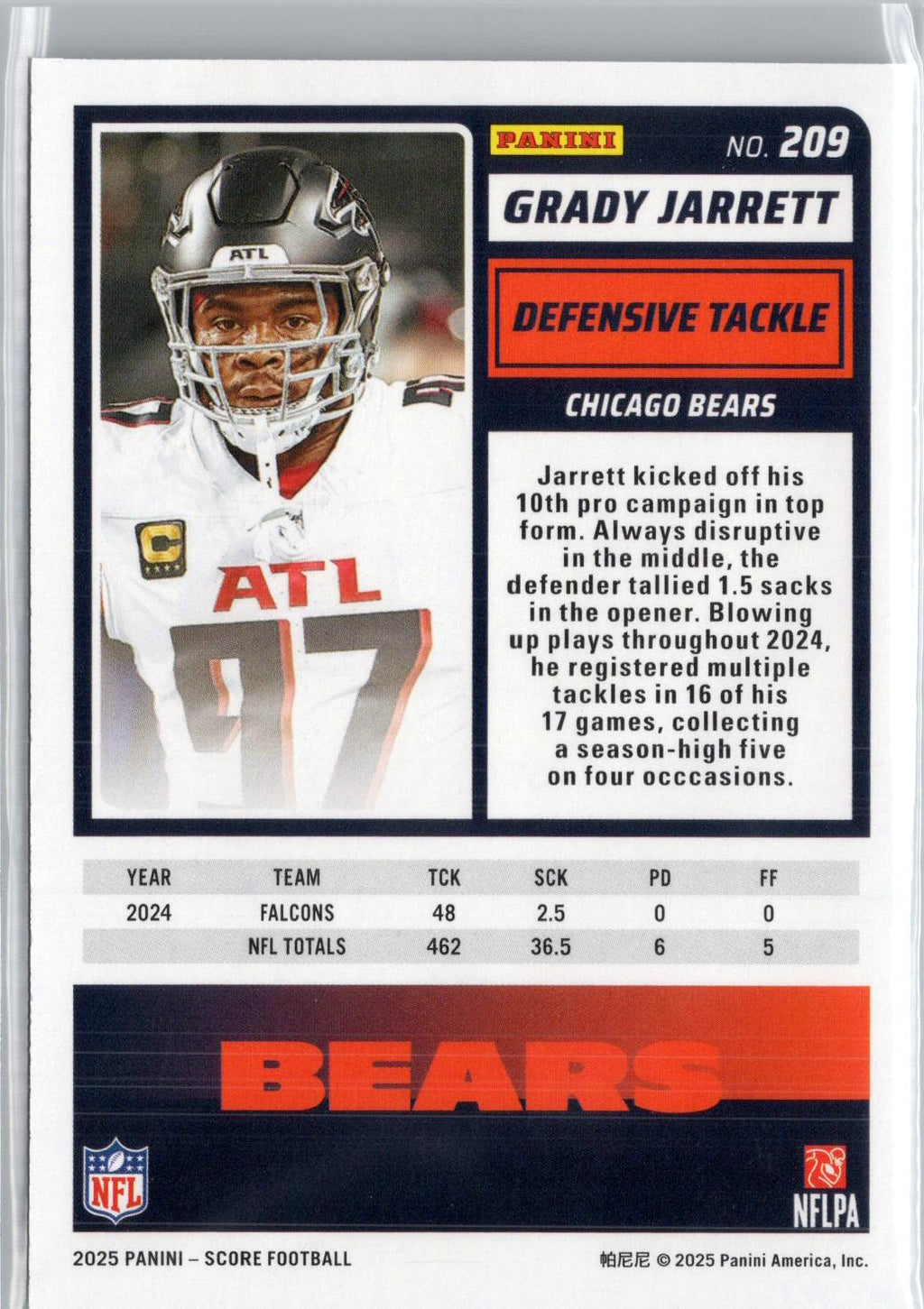 2025 Score #209 Grady Jarrett