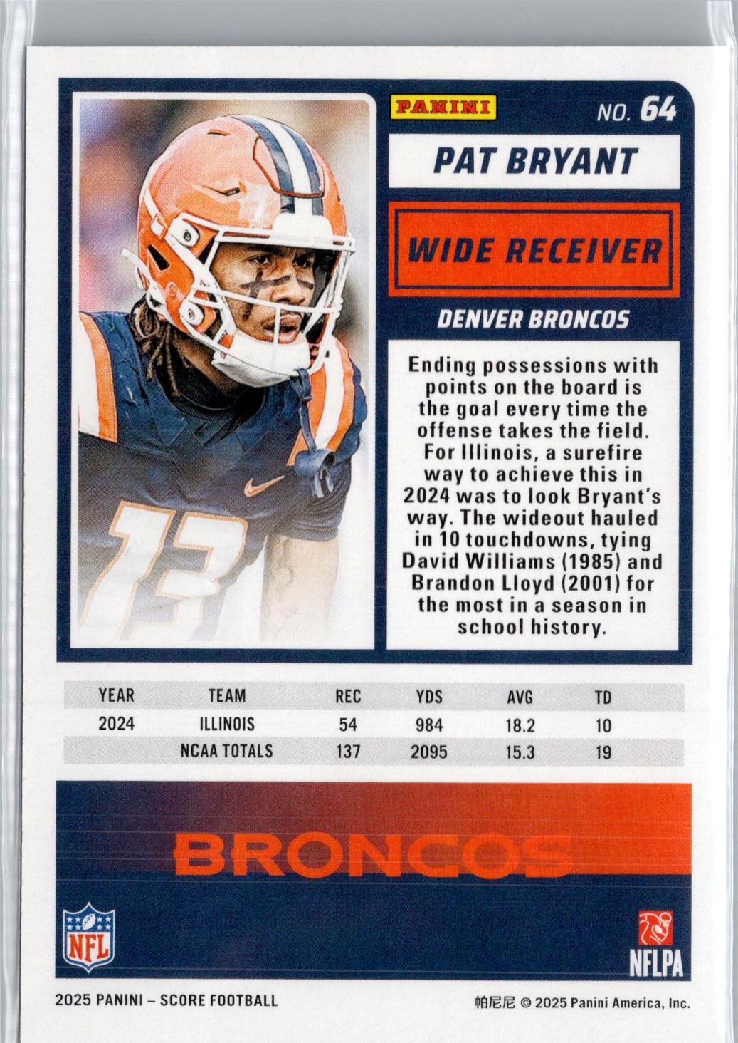 2025 Score #64 Pat Bryant