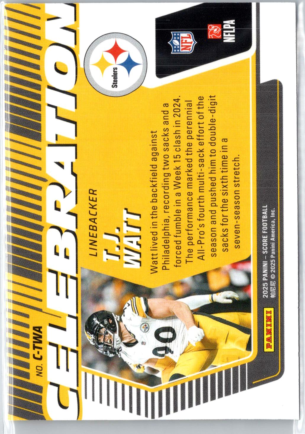 2025 Score #C-TWA T.J. Watt Celebration