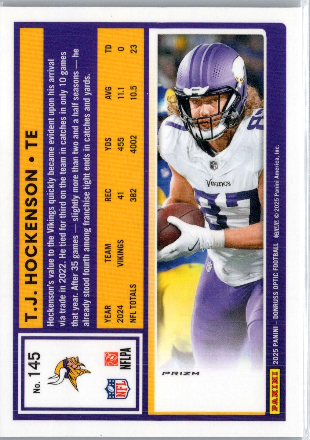 2025 Donruss #215 T.J. Hockenson