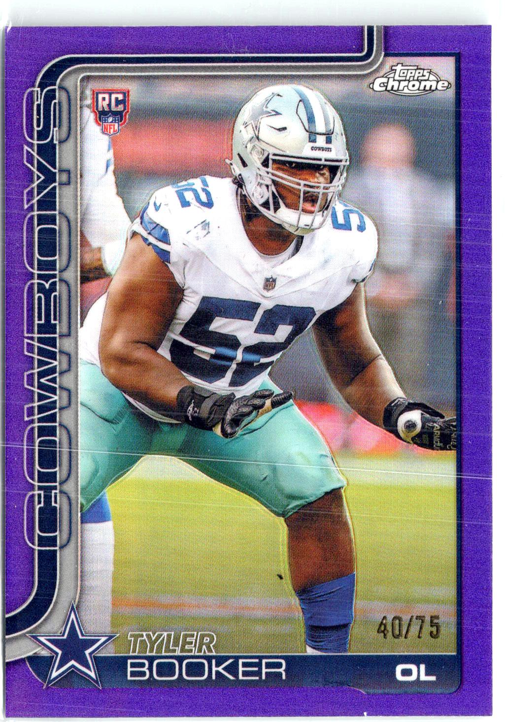 2025 Topps Chrome #381 Tyler Booker Football Leather Purple #/75