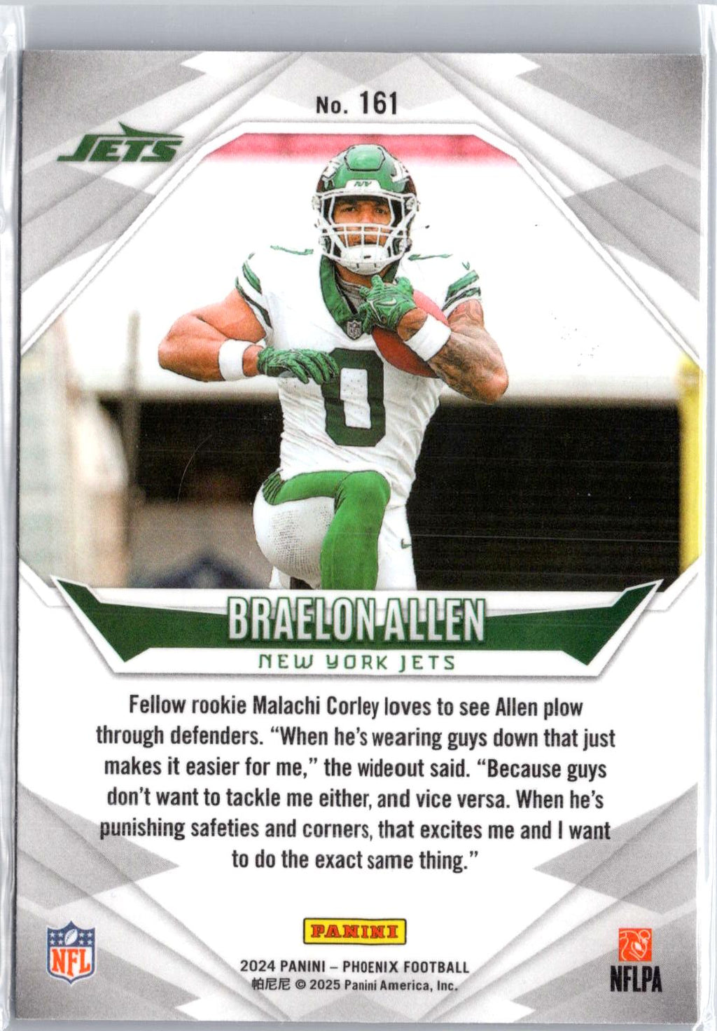 2024 Panini Phoenix #161 Braelon Allen Purple