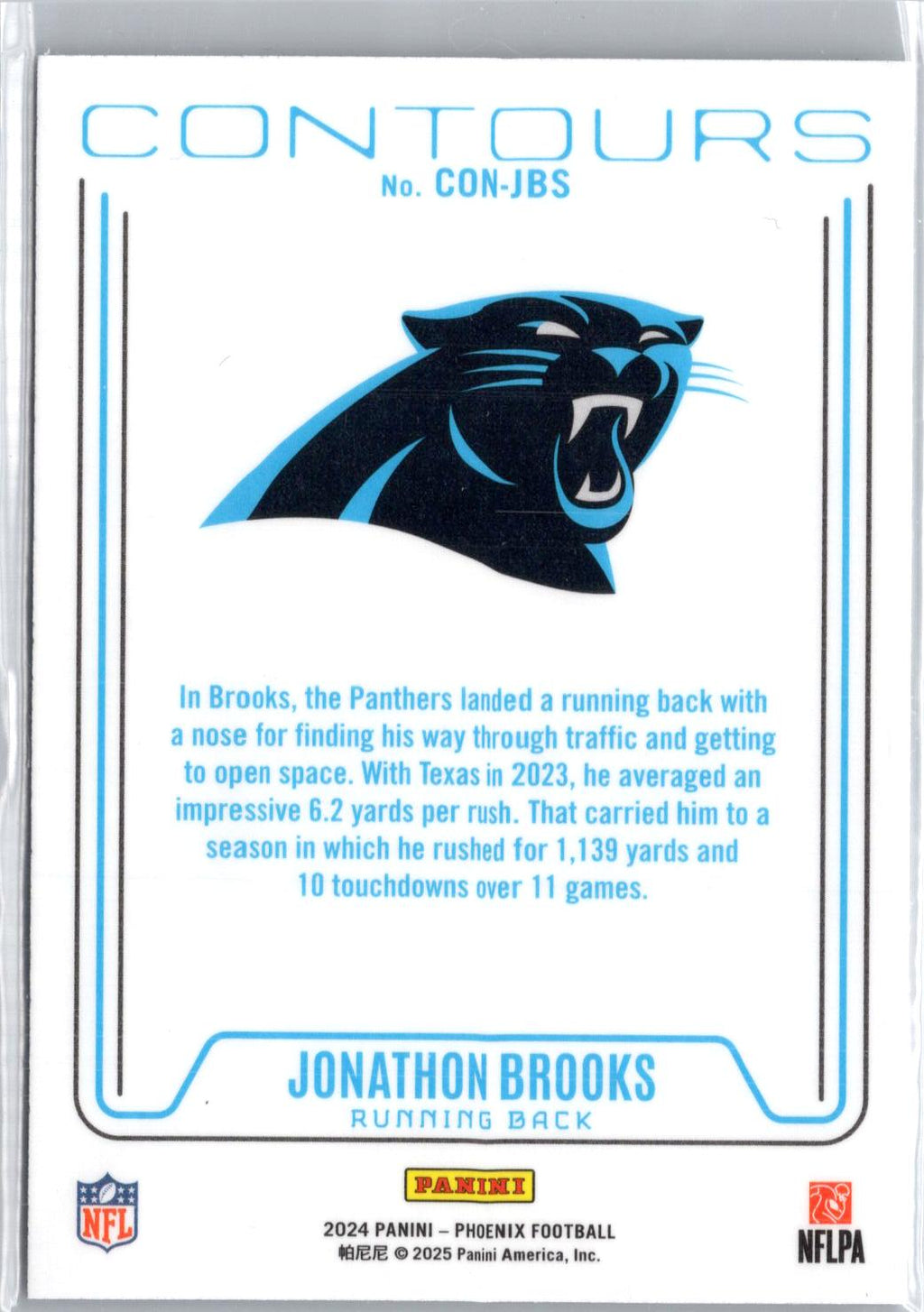 2024 Panini Phoenix #CON-JBS Jonathon Brooks Contours