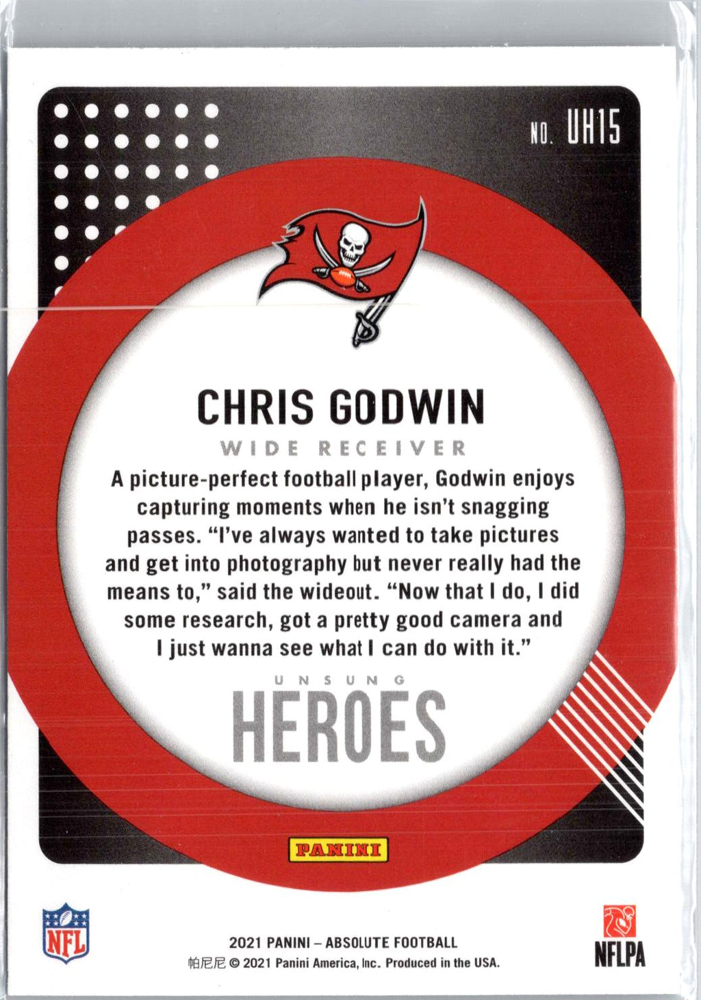 2021 Panini Absolute #UH15 Chris Godwin Unsung Heroes