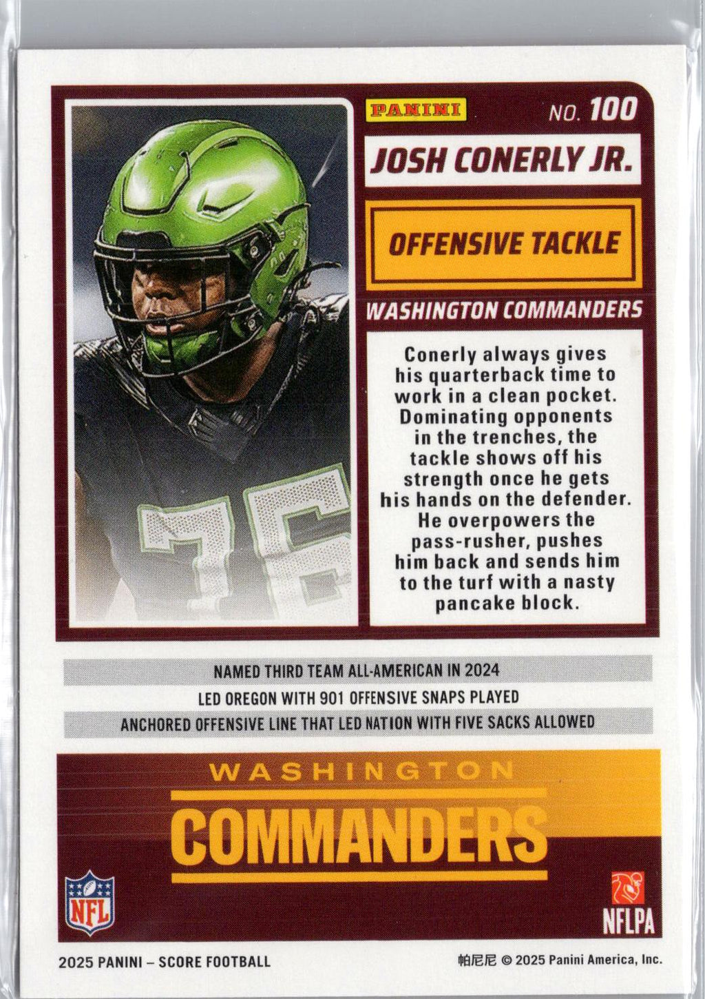 2025 Score-A-Treat #100 Josh Conerly Jr.
