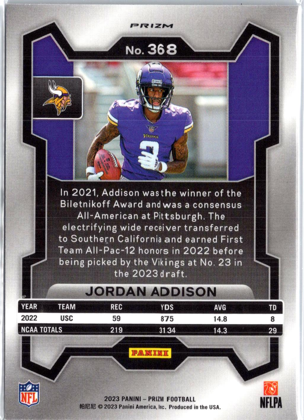 2023 Panini Prizm #368 Jordan Addison