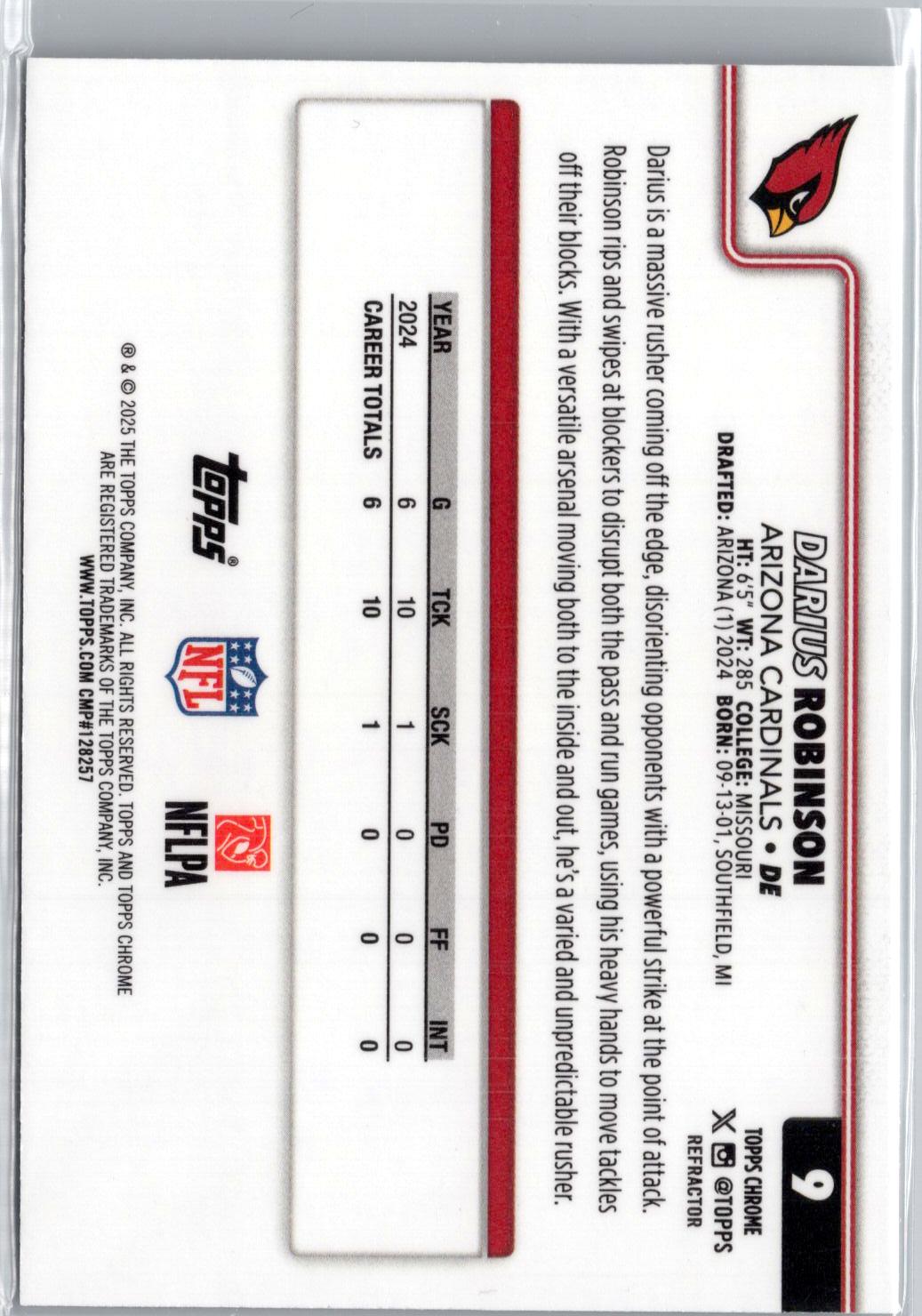 2025 Topps Chrome #9 Darius Robinson