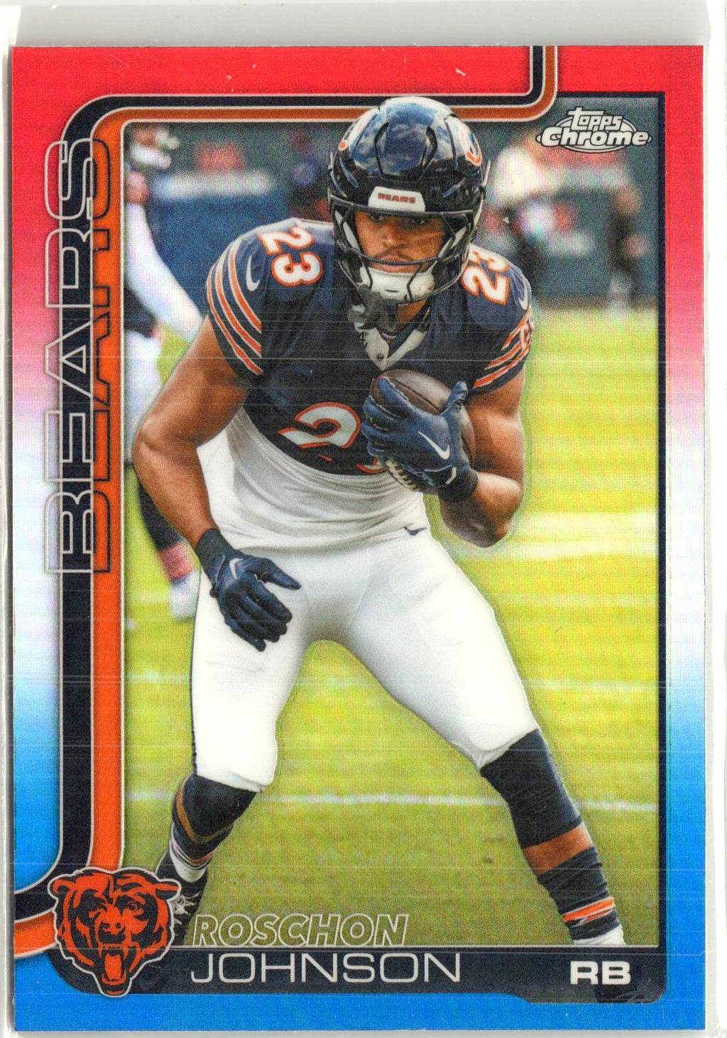 2025 Topps Chrome #55 Roschon Johnson Red White and Blue Refractor