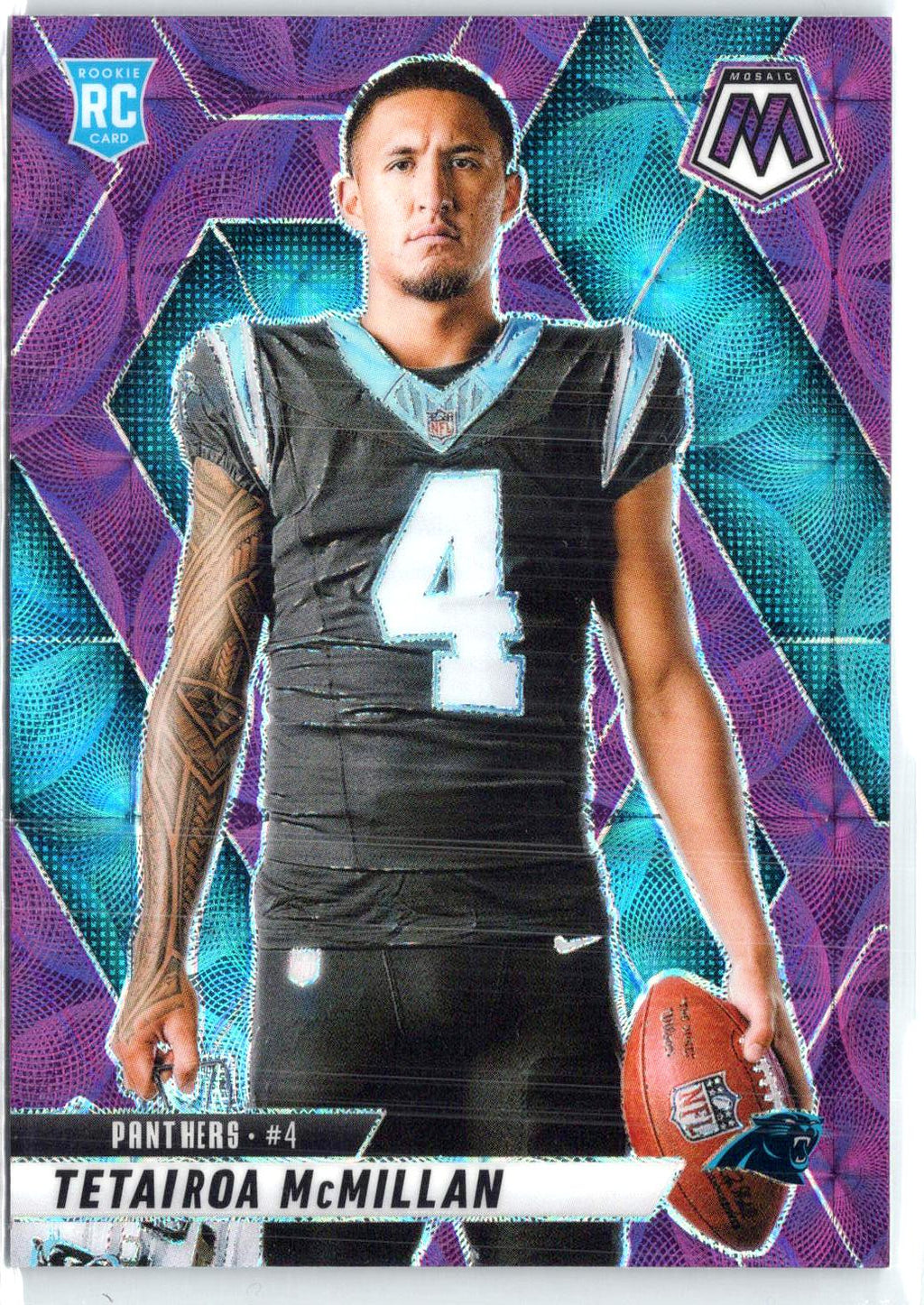 2025 Panini Mosaic #274 Tetairoa McMillan Mosaic Reactive Purple