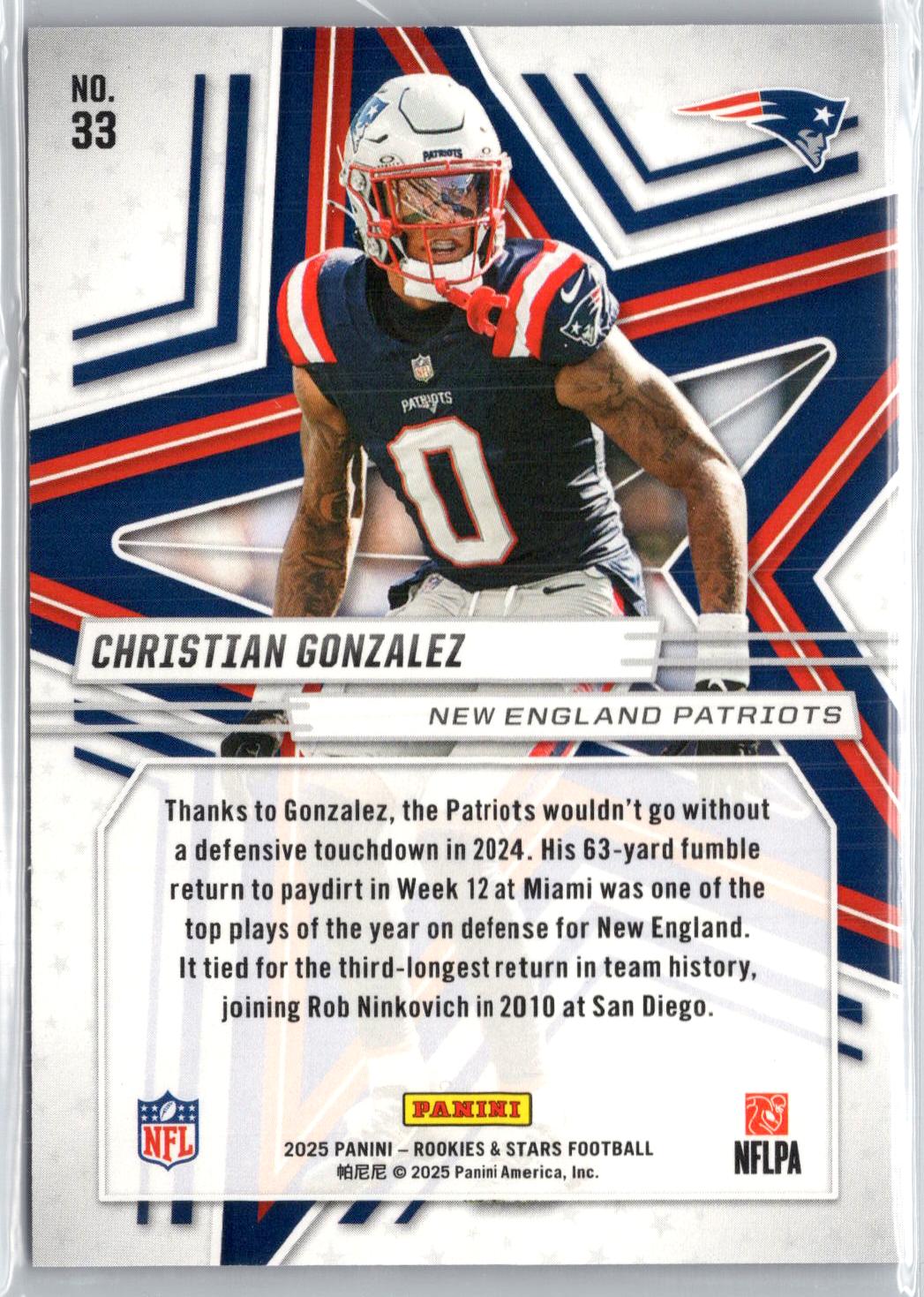 2025 Panini Rookies & Stars #33 Christian Gonzalez