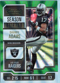2023 Panini Contenders #53 Davante Adams Opening Kickoff (Green Laser) Ticket