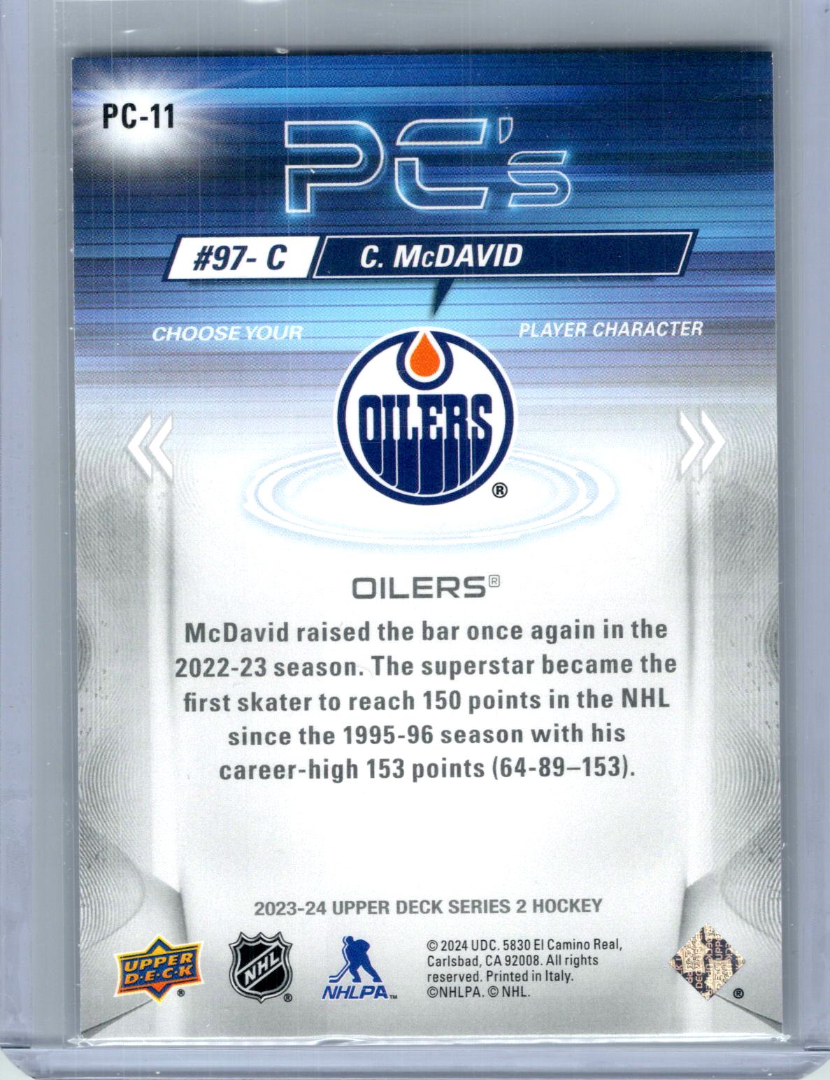 2023-24 Upper Deck #PC-11 Connor McDavid PC's