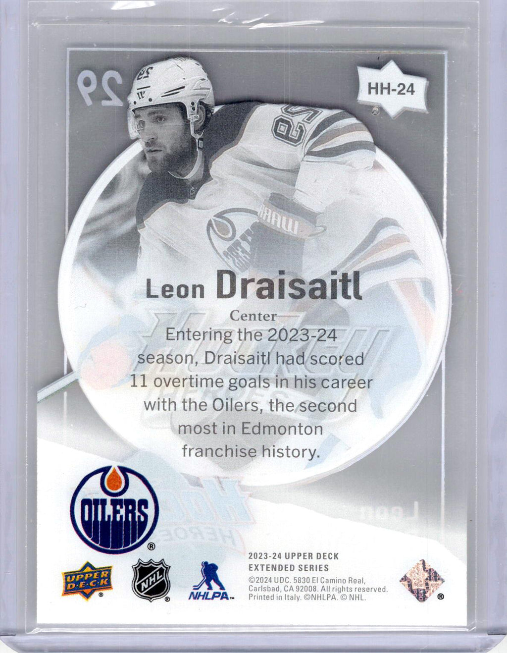 2023-24 Upper Deck #HH-24 Leon Draisaitl Hockey Heroes