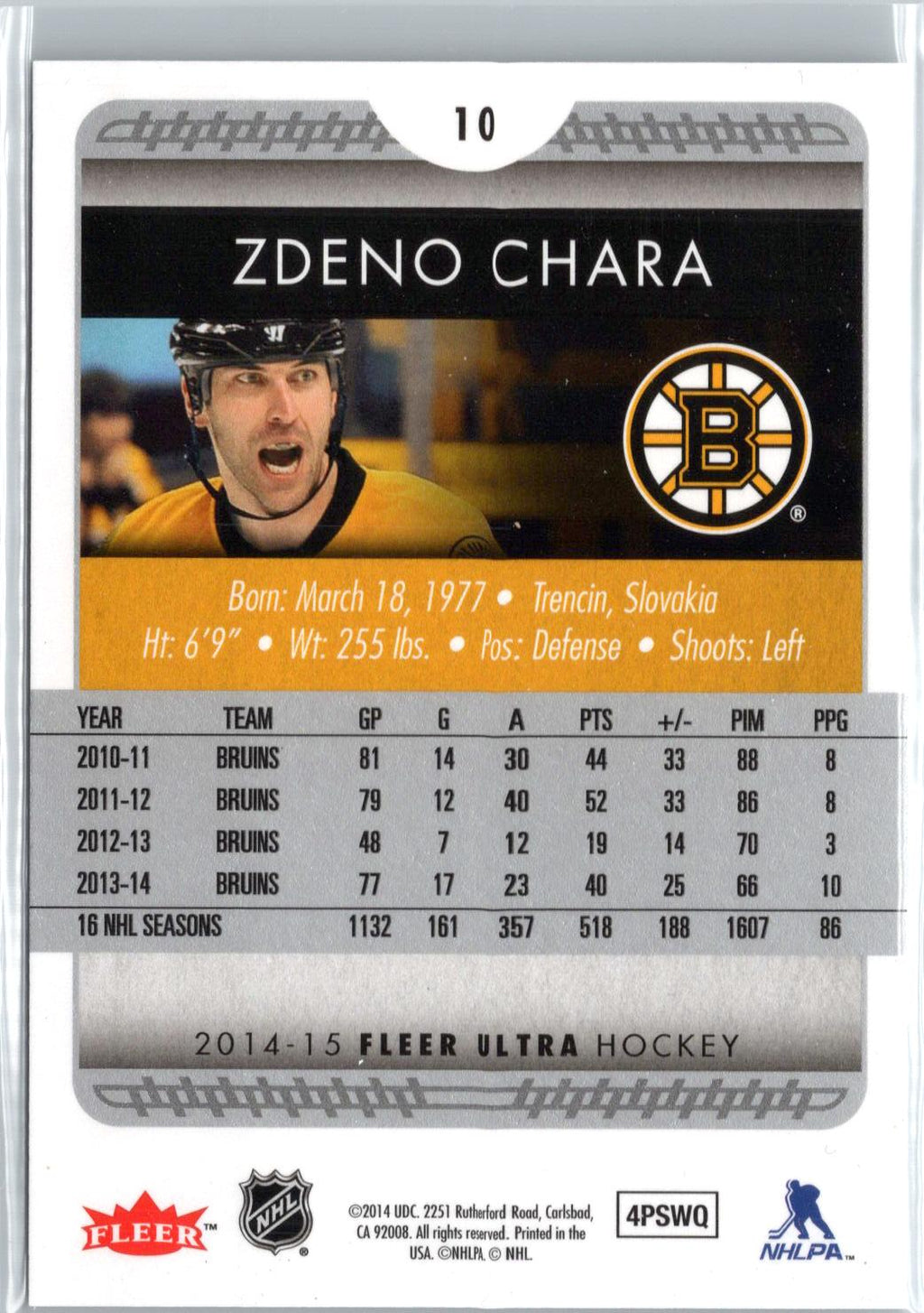2014-15 Ultra #10 Zdeno Chara