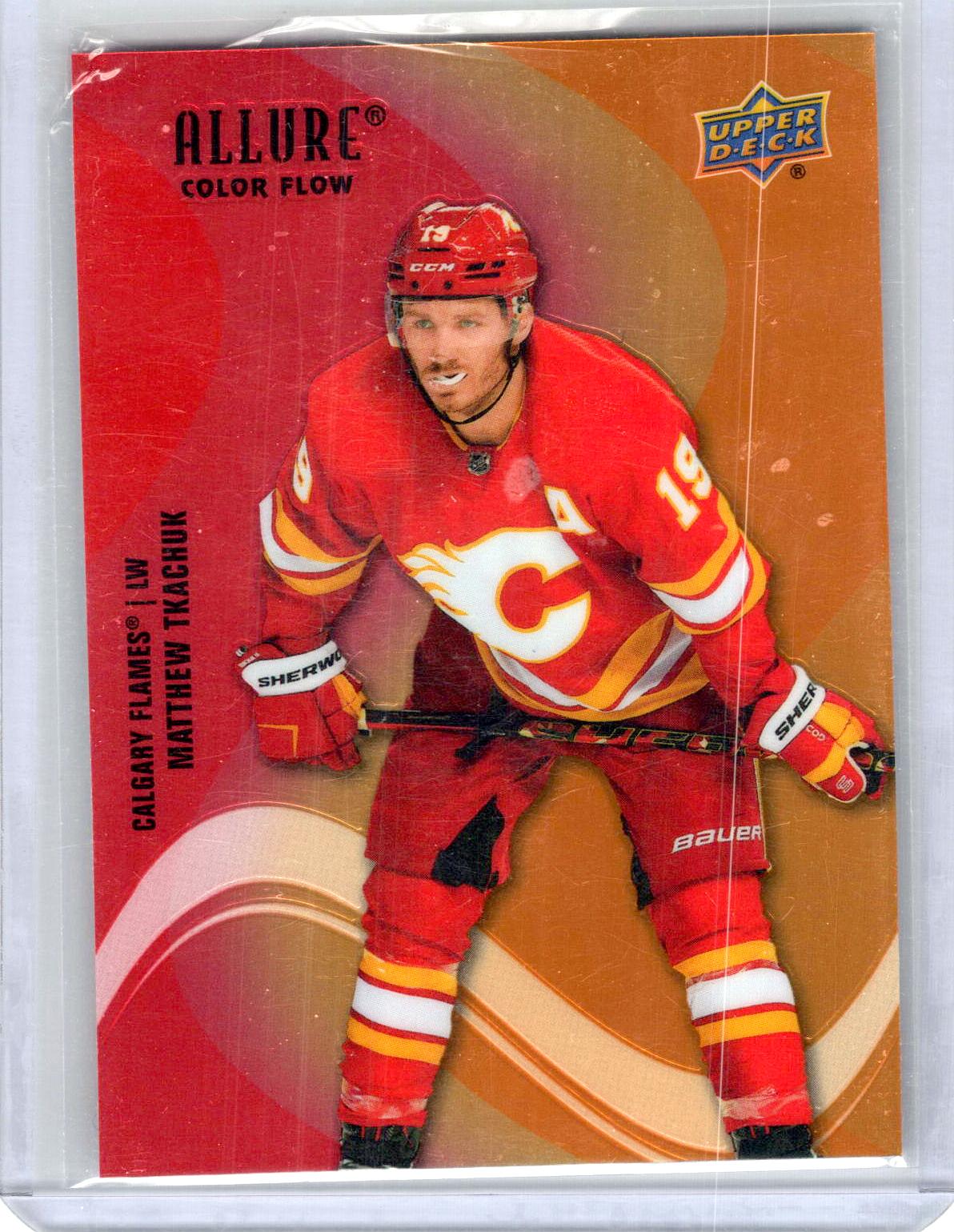 2022-23 Upper Deck Allure #SF-77 Matthew Tkachuk Color Flow Red-Orange