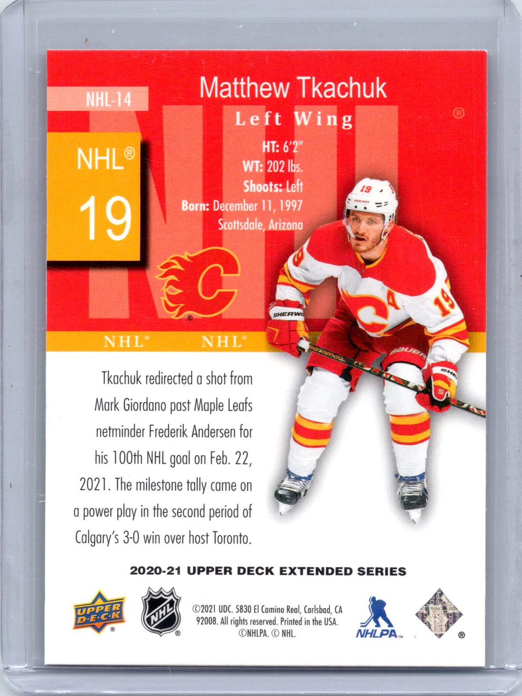 2020-21 Upper Deck #NHL-14 Matthew Tkachuk HoloGrFx NHL