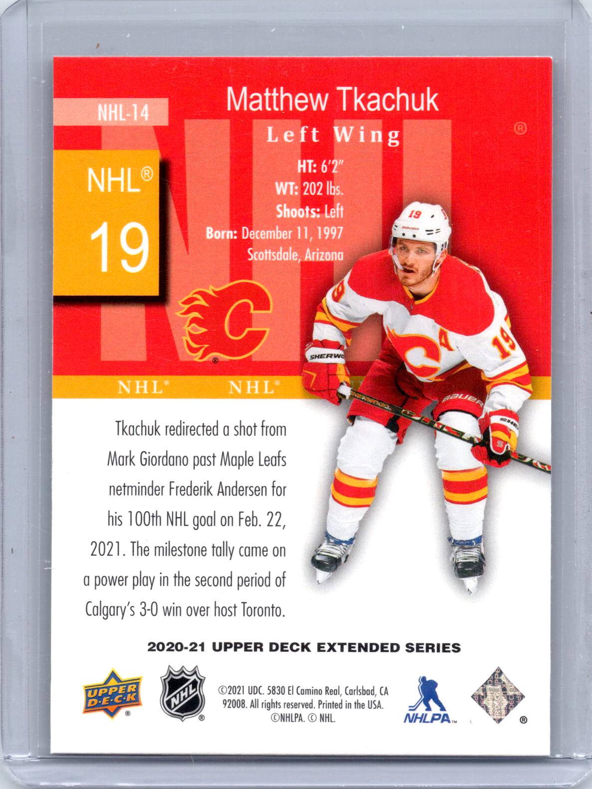 2020-21 Upper Deck #NHL-14 Matthew Tkachuk HoloGrFx NHL