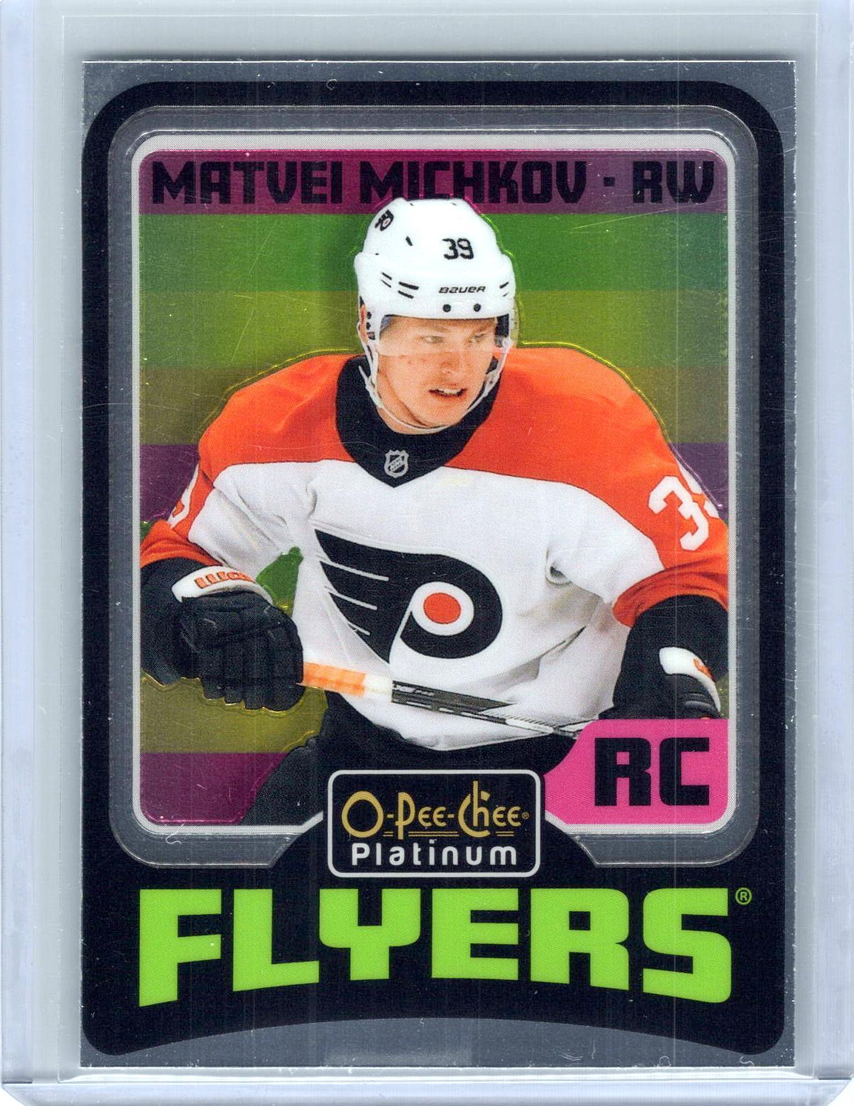 2024-25 O-Pee-Chee Platinum #R92 Matvei Michkov Retro Rainbow