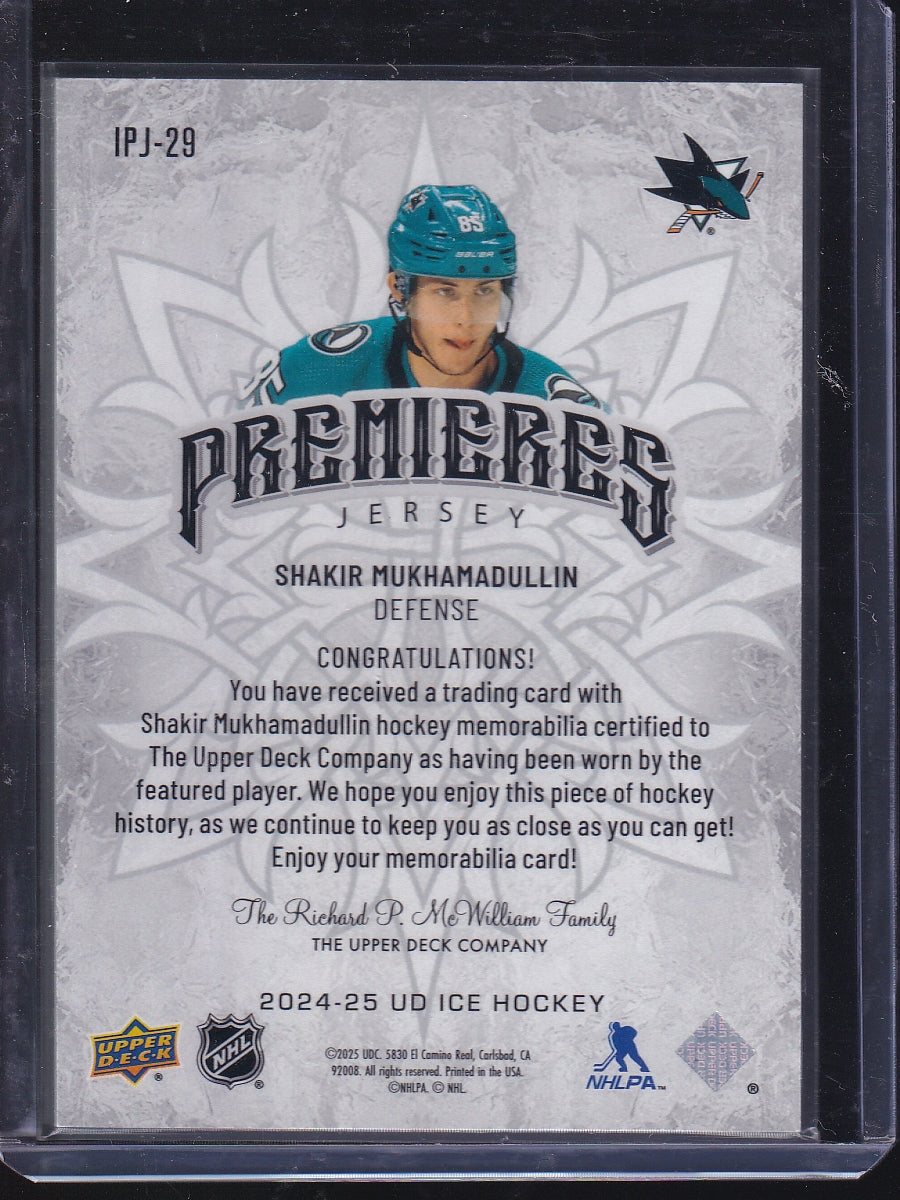 2024-25 Upper Deck Ice #IPJ-29 Shakir Mukhamadullin Ice Premieres Jersey