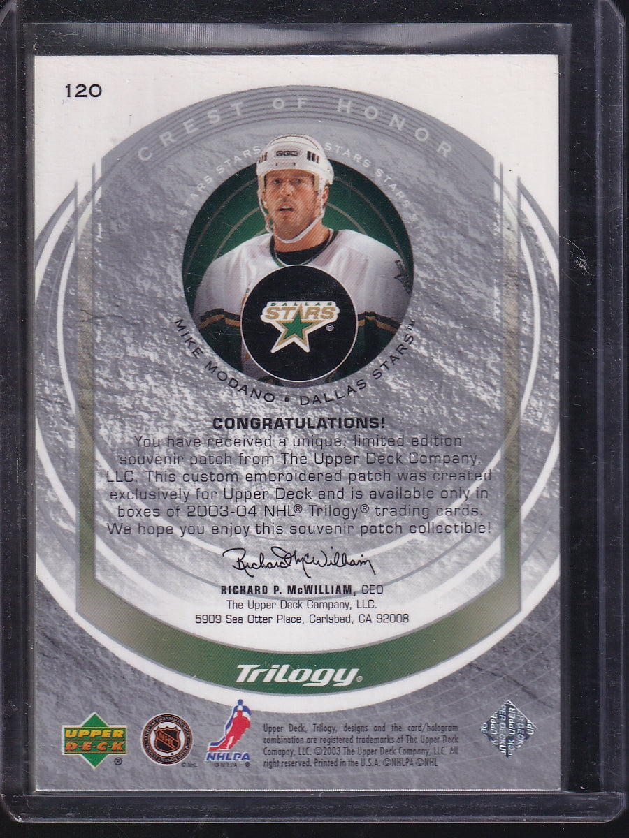 2003-04 Upper Deck Trilogy #120 Mike Modano