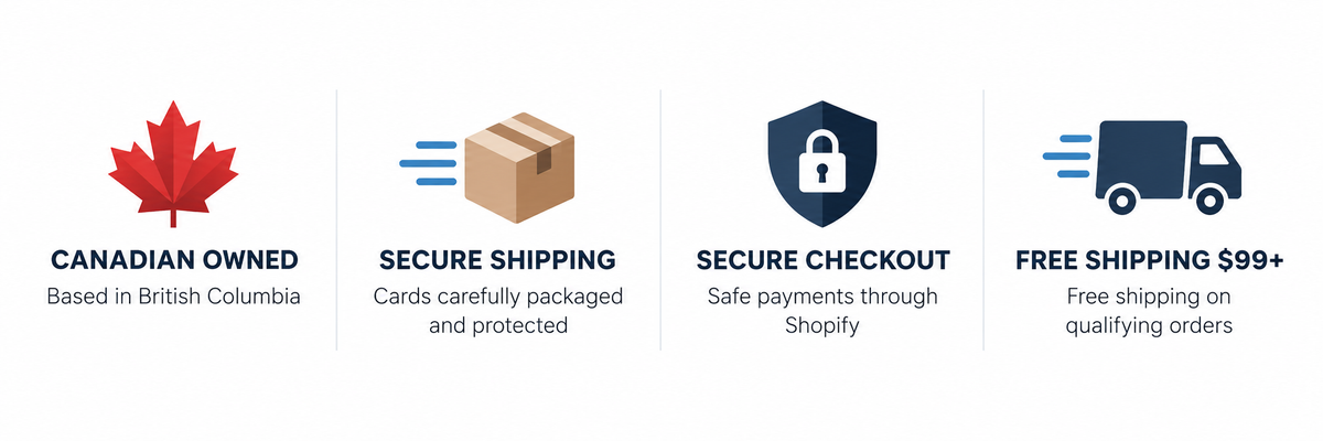 W24Cards Canadian owned, secure shipping, secure checkout and free shipping over $99